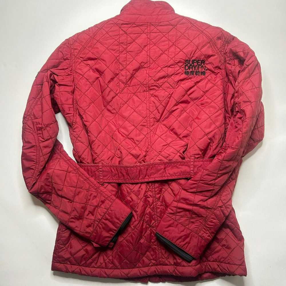 Superdry Motorbike L Women’s 90’s Quilted Belted … - image 12