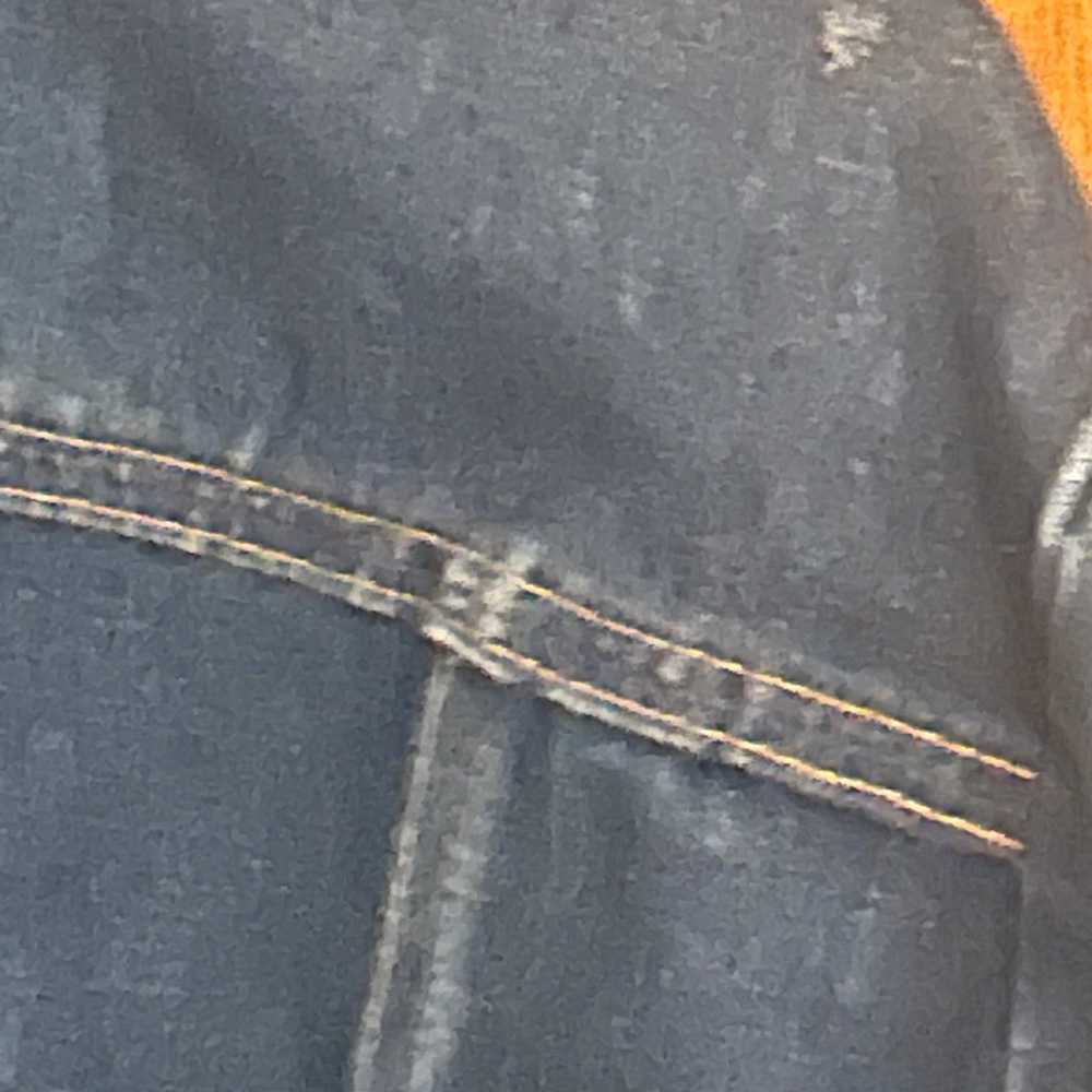 vintage wrangler jean Jacket No Fault Denim Flowe… - image 12