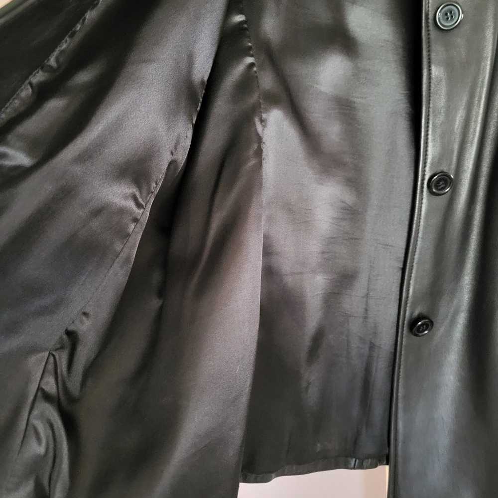 womens black leather jacket - image 3