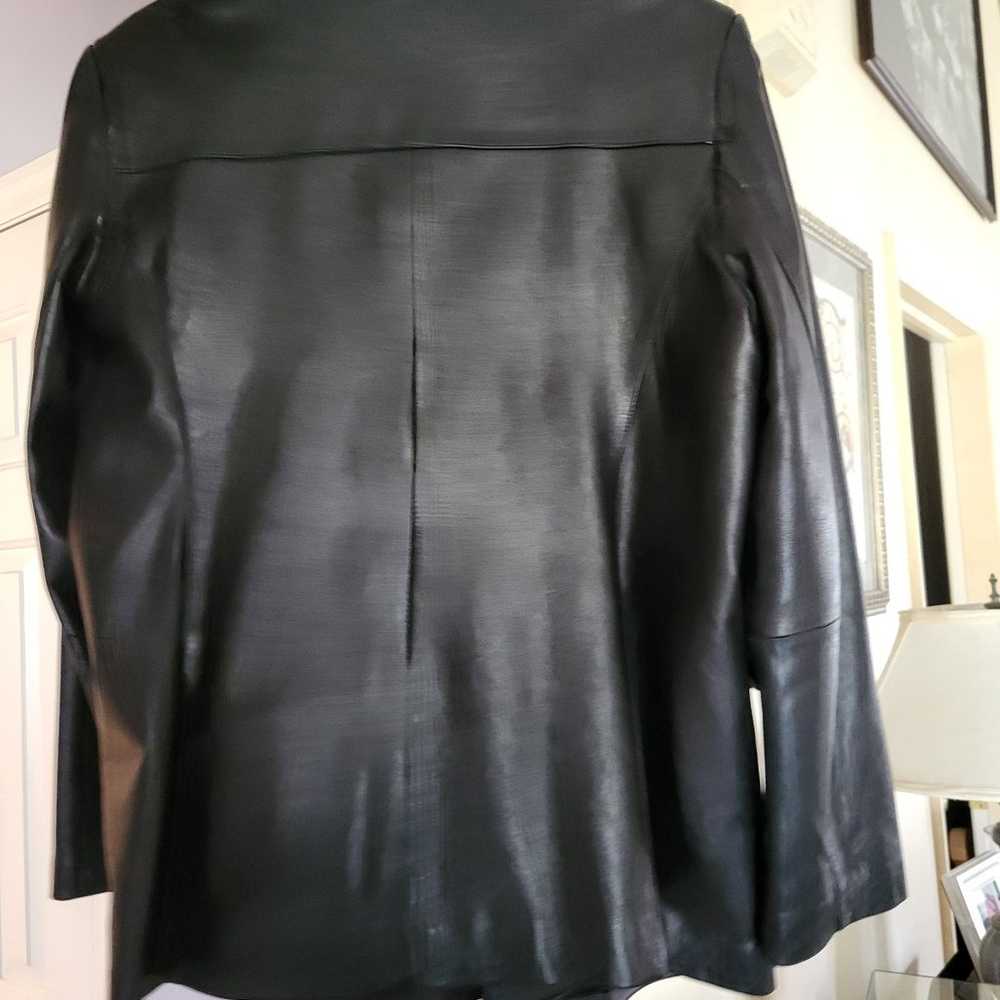 womens black leather jacket - image 5