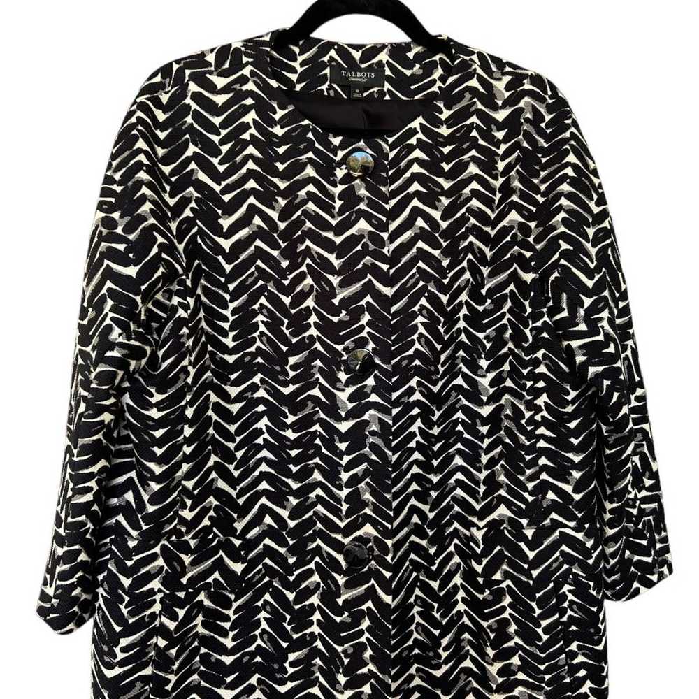 NWOT Talbots Women's Black & White Herringbone Ja… - image 2