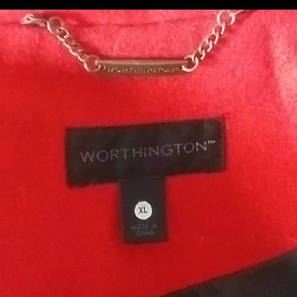 Red Worthington Pea Coat - image 7