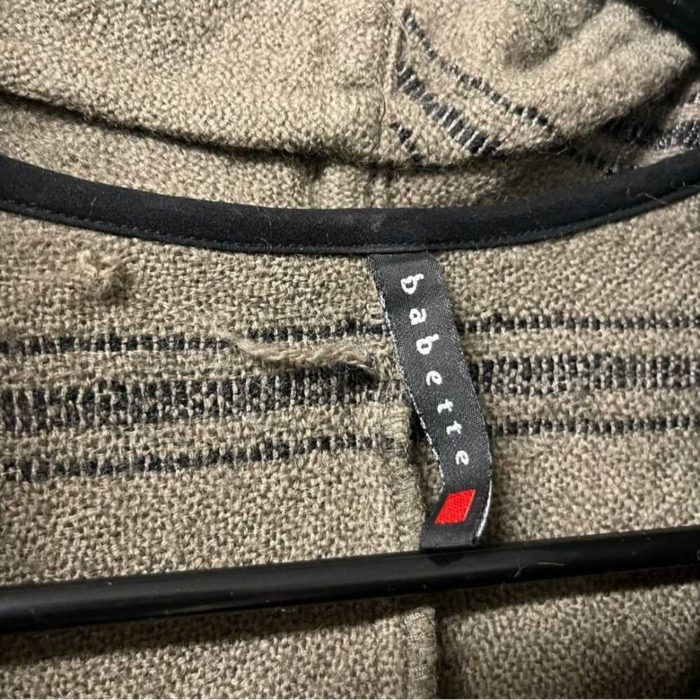 Babette Wool Patchwork Plaid Longline Jacket XL G… - image 4
