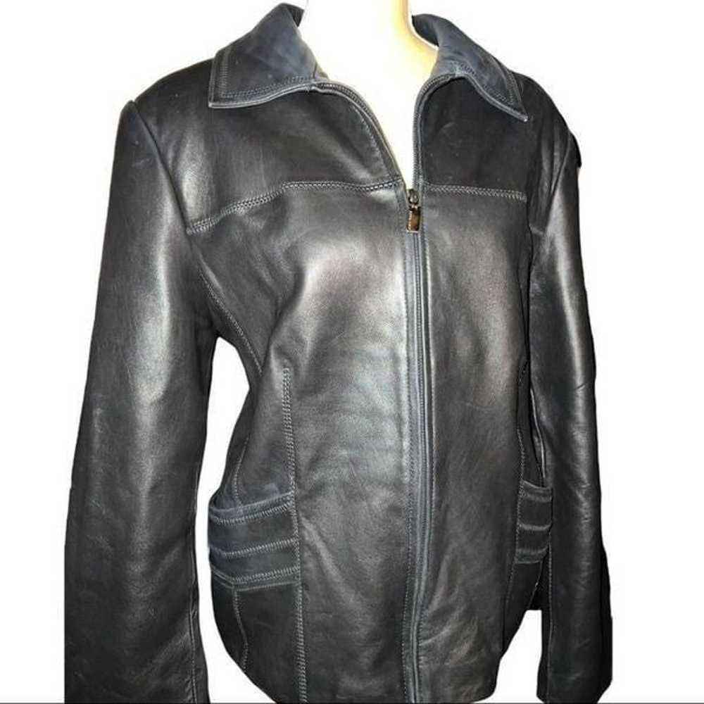 Anne Klein super soft black leather jacket! - image 2