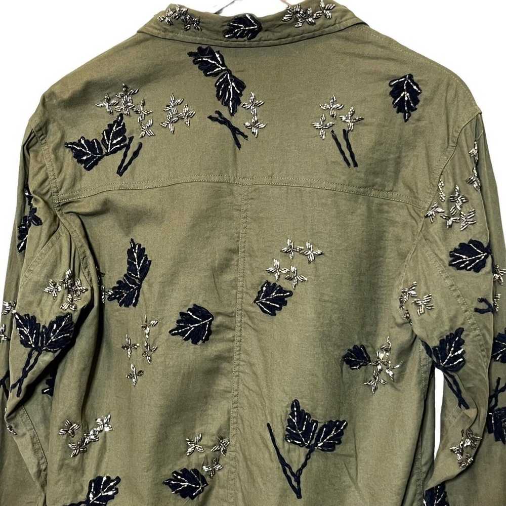 The Kooples Leaf-Embroidered Jacket Women’s Small - image 7