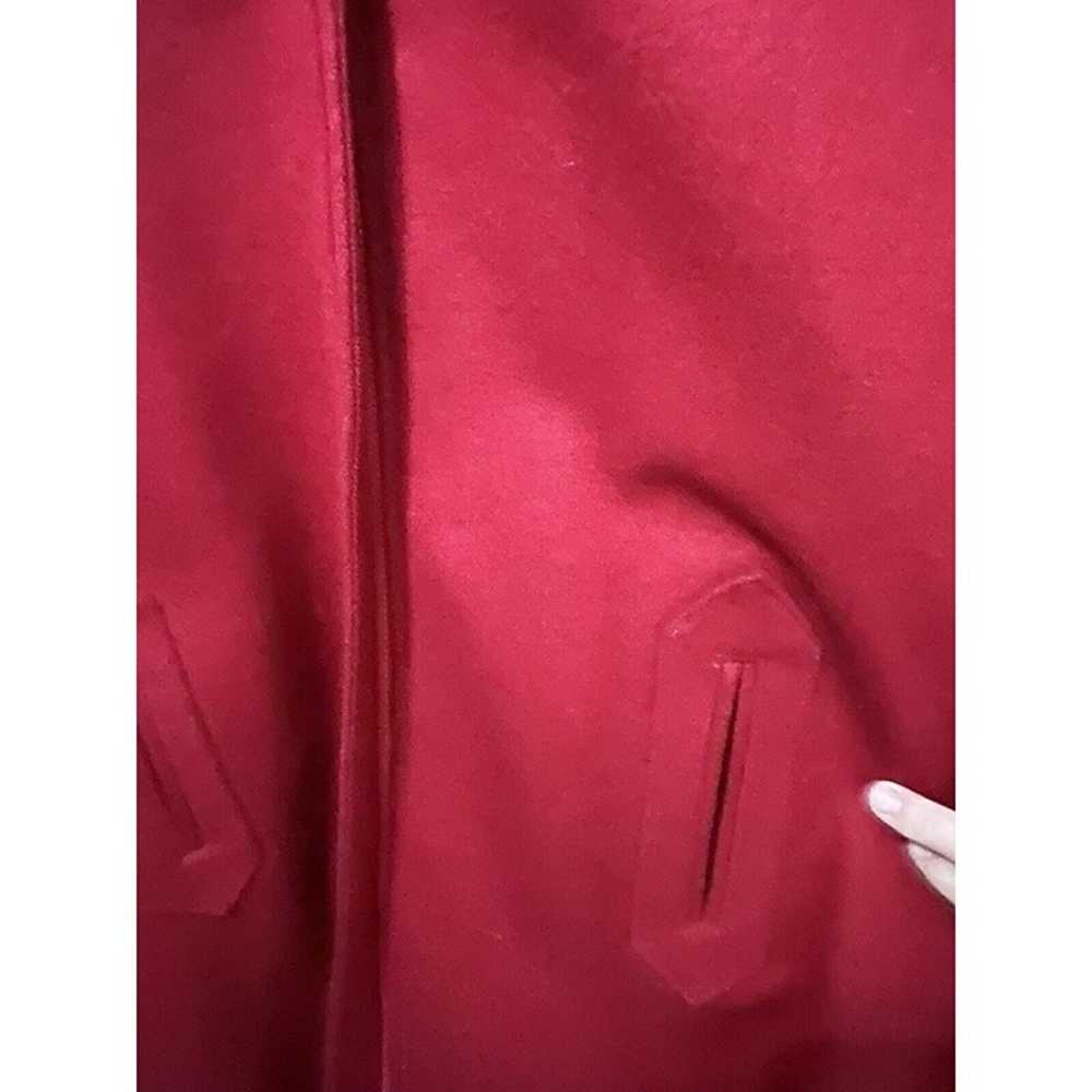 Women’s Heavy Red Wool Coat Jacket Sz 18 Casa De … - image 10