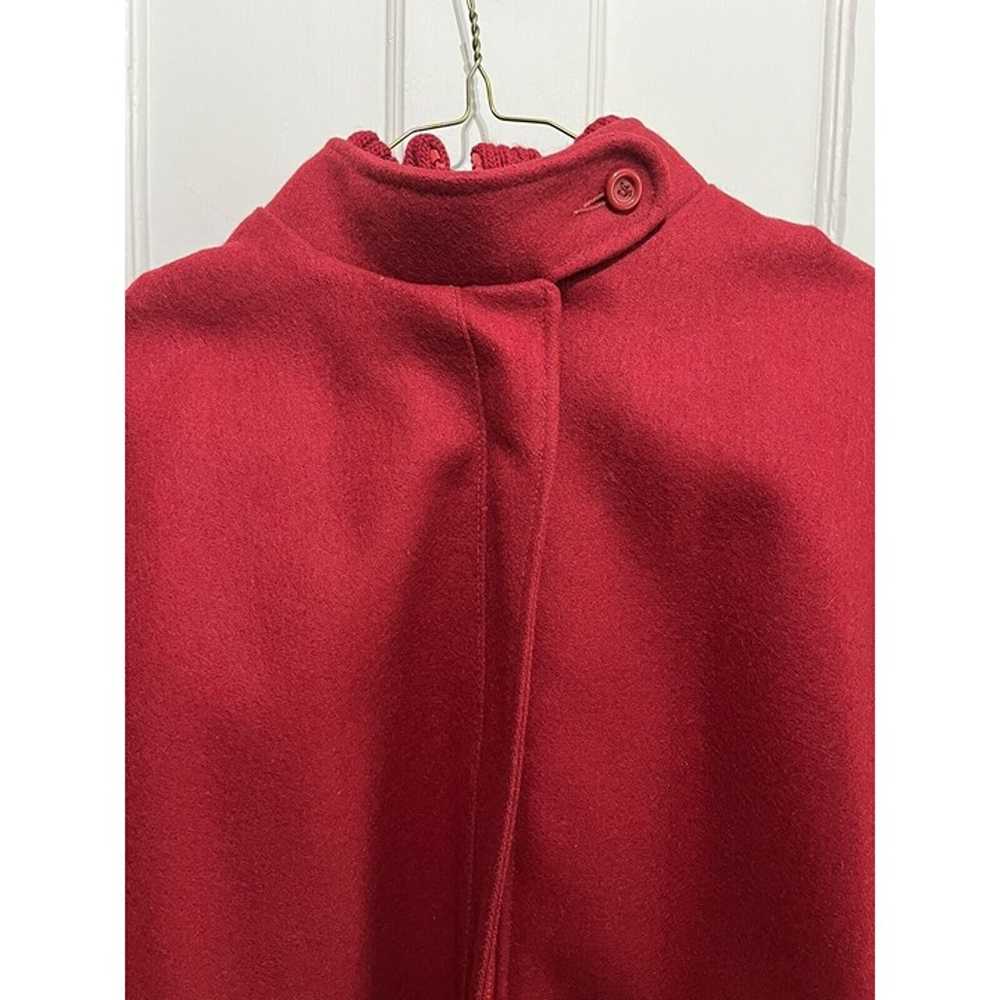 Women’s Heavy Red Wool Coat Jacket Sz 18 Casa De … - image 2