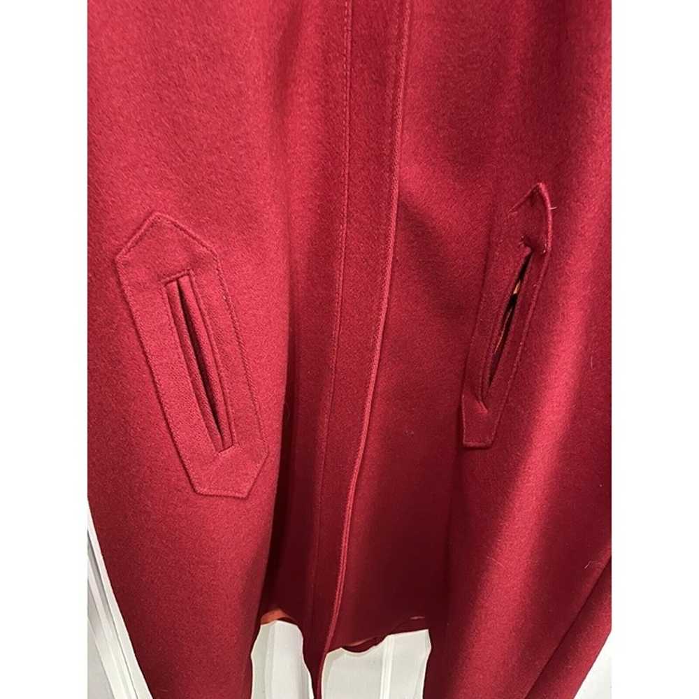 Women’s Heavy Red Wool Coat Jacket Sz 18 Casa De … - image 3