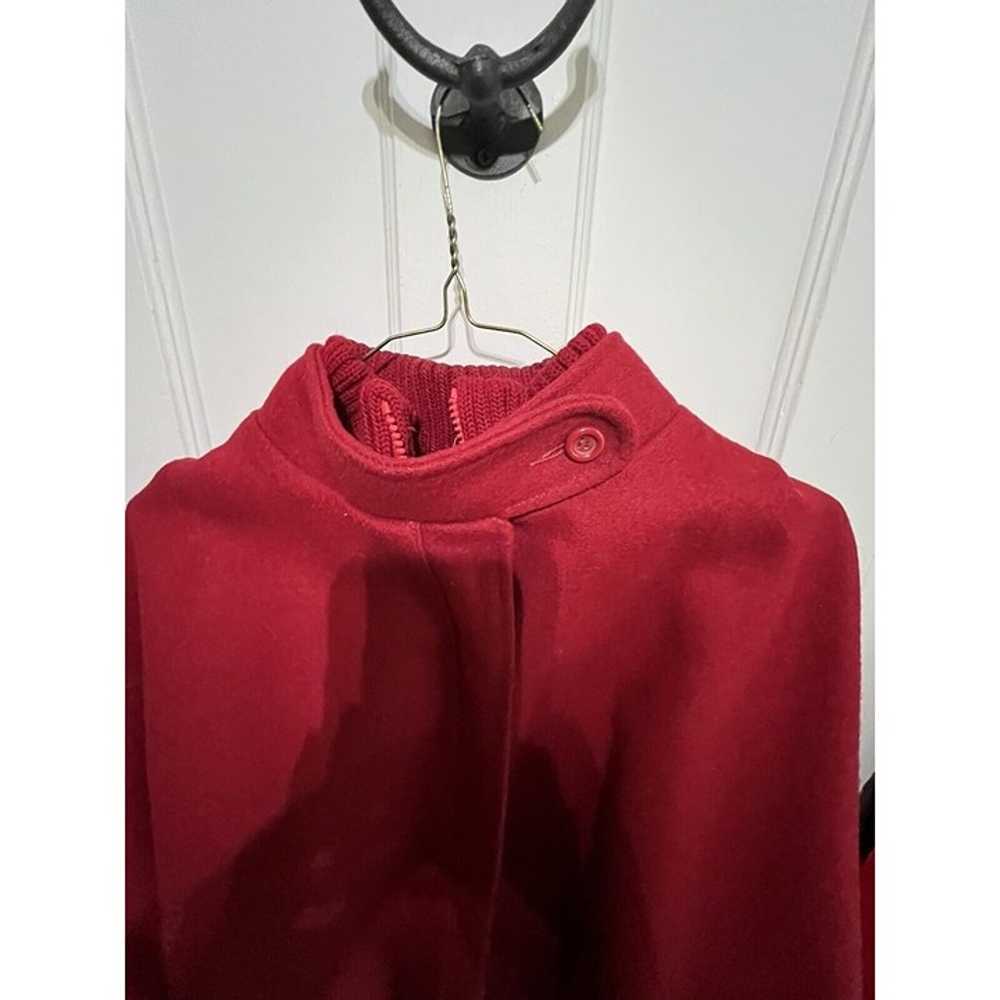 Women’s Heavy Red Wool Coat Jacket Sz 18 Casa De … - image 4