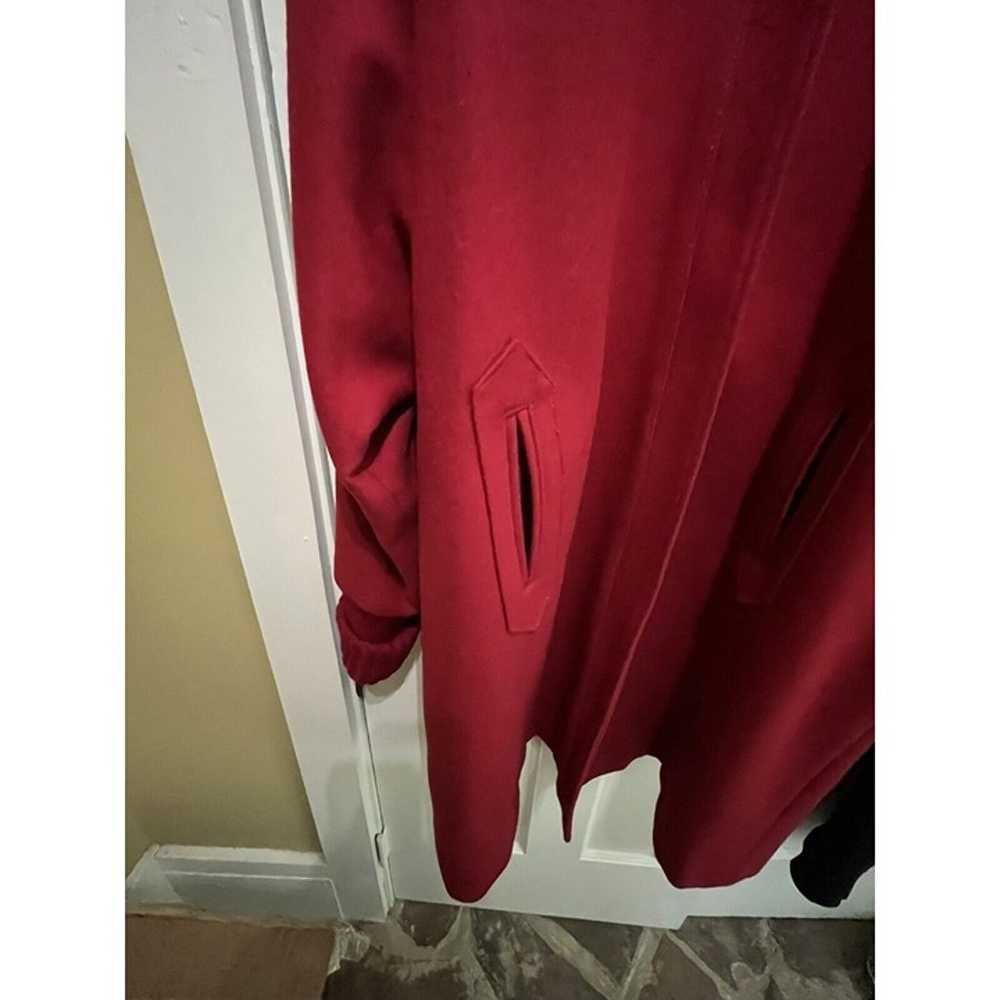 Women’s Heavy Red Wool Coat Jacket Sz 18 Casa De … - image 5