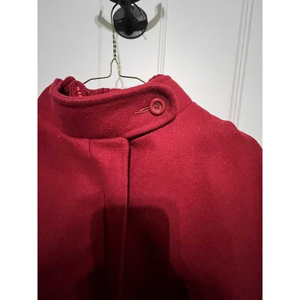 Women’s Heavy Red Wool Coat Jacket Sz 18 Casa De … - image 8