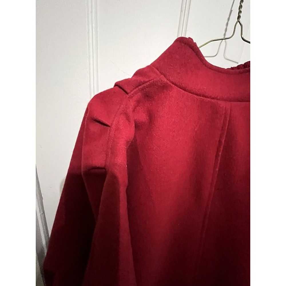 Women’s Heavy Red Wool Coat Jacket Sz 18 Casa De … - image 9