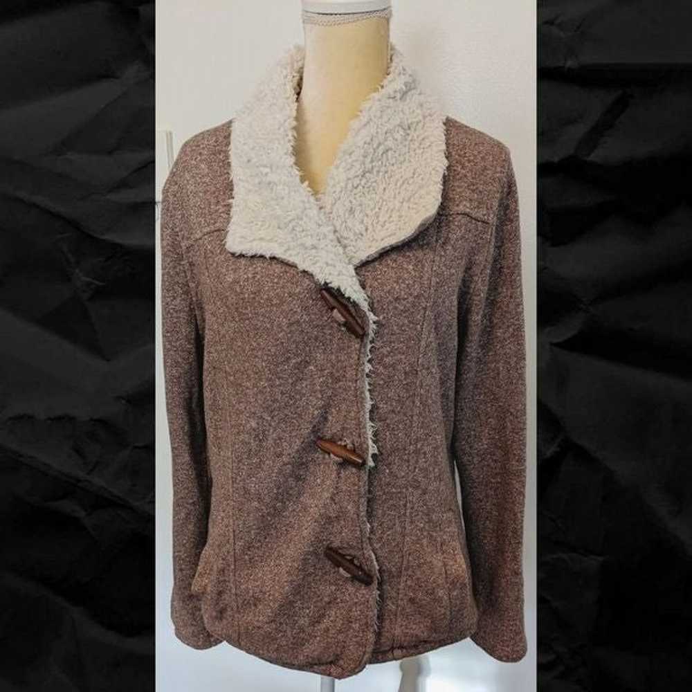 O'Neill Sweater Jacket with faux shearling lining… - image 1