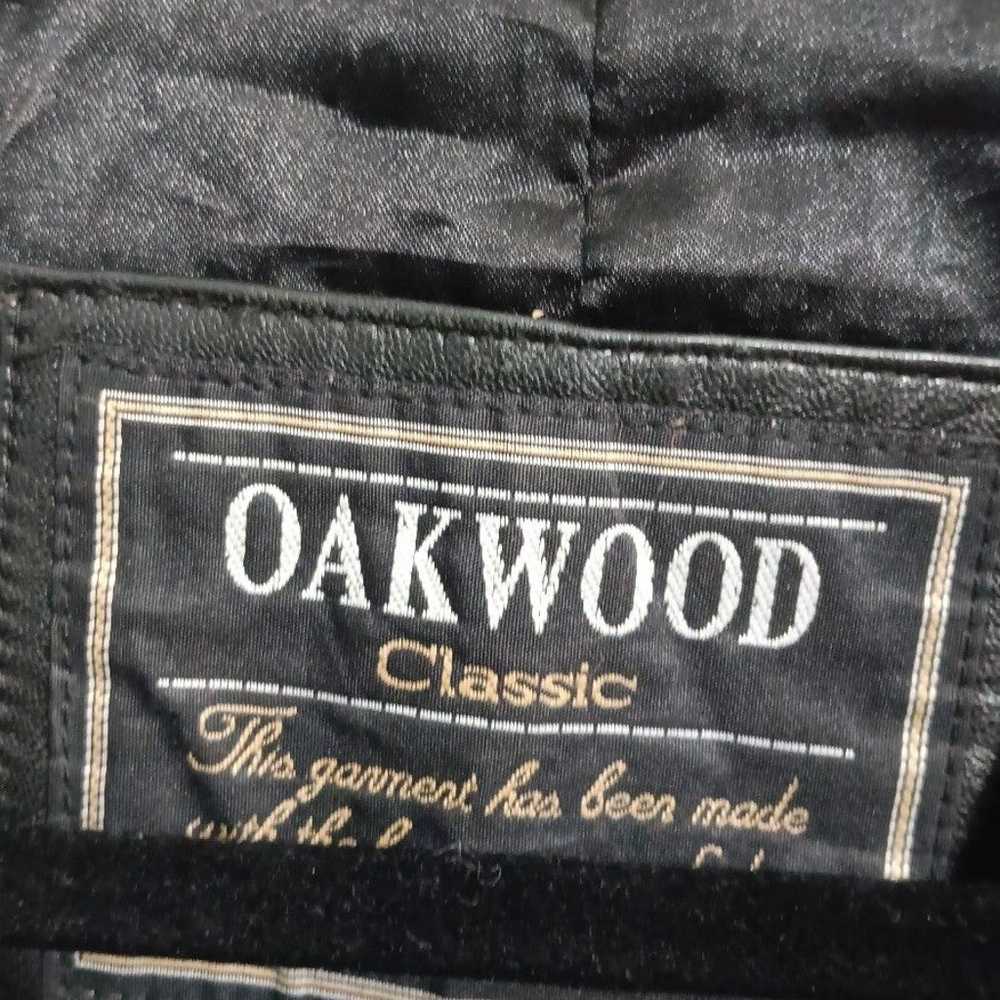Oakwood Classic vintage womens solid black leathe… - image 7
