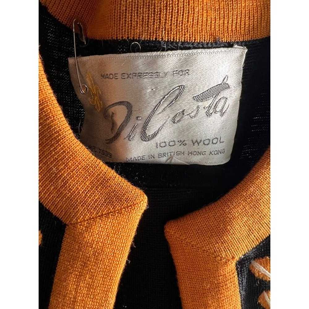 Vintage 100% Wool Vest Embroidered Di Costa Briti… - image 4