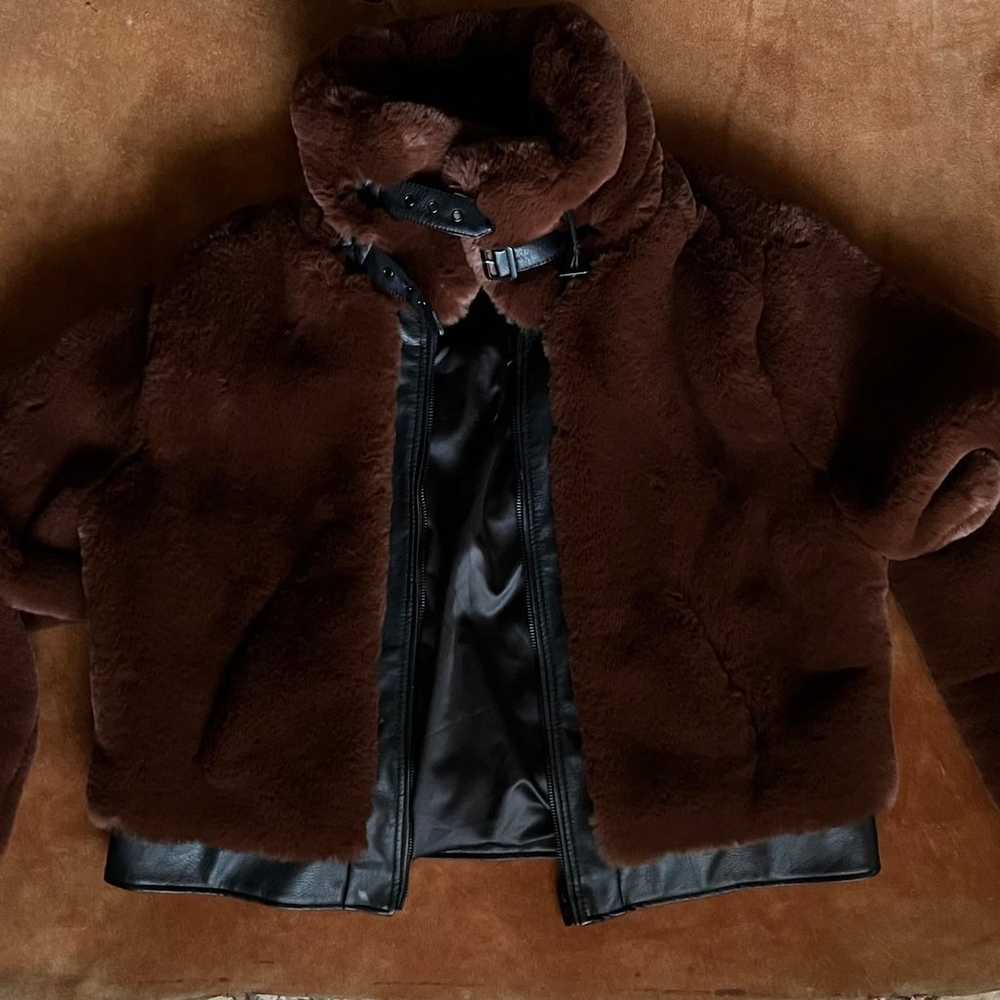 faux fur jacket - image 1