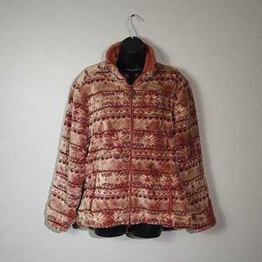 Woolrich Vintage Dark Blossom Faux Fur Coat XL