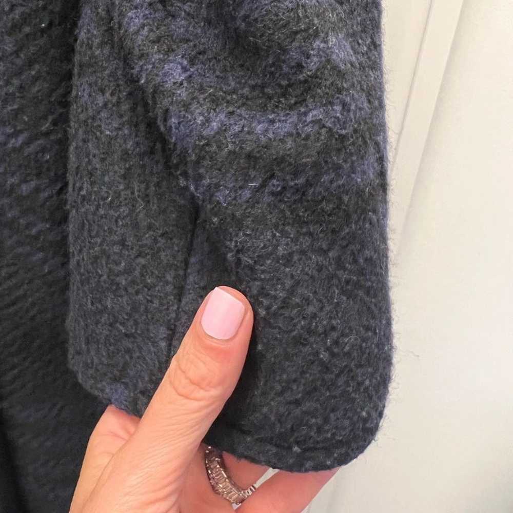 ELLEN TRACY Black & blue swing wool coat size 20W - image 11