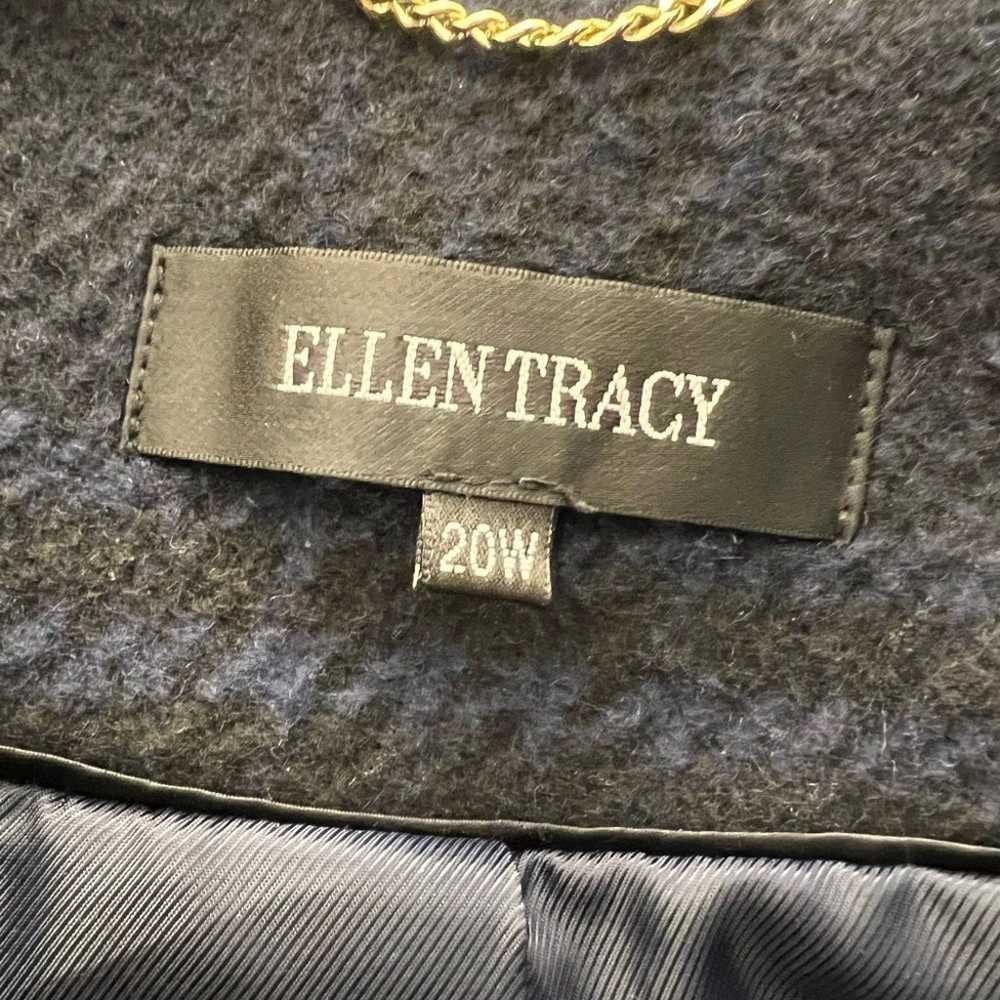 ELLEN TRACY Black & blue swing wool coat size 20W - image 2