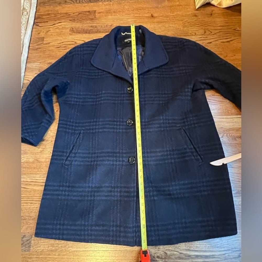 ELLEN TRACY Black & blue swing wool coat size 20W - image 8