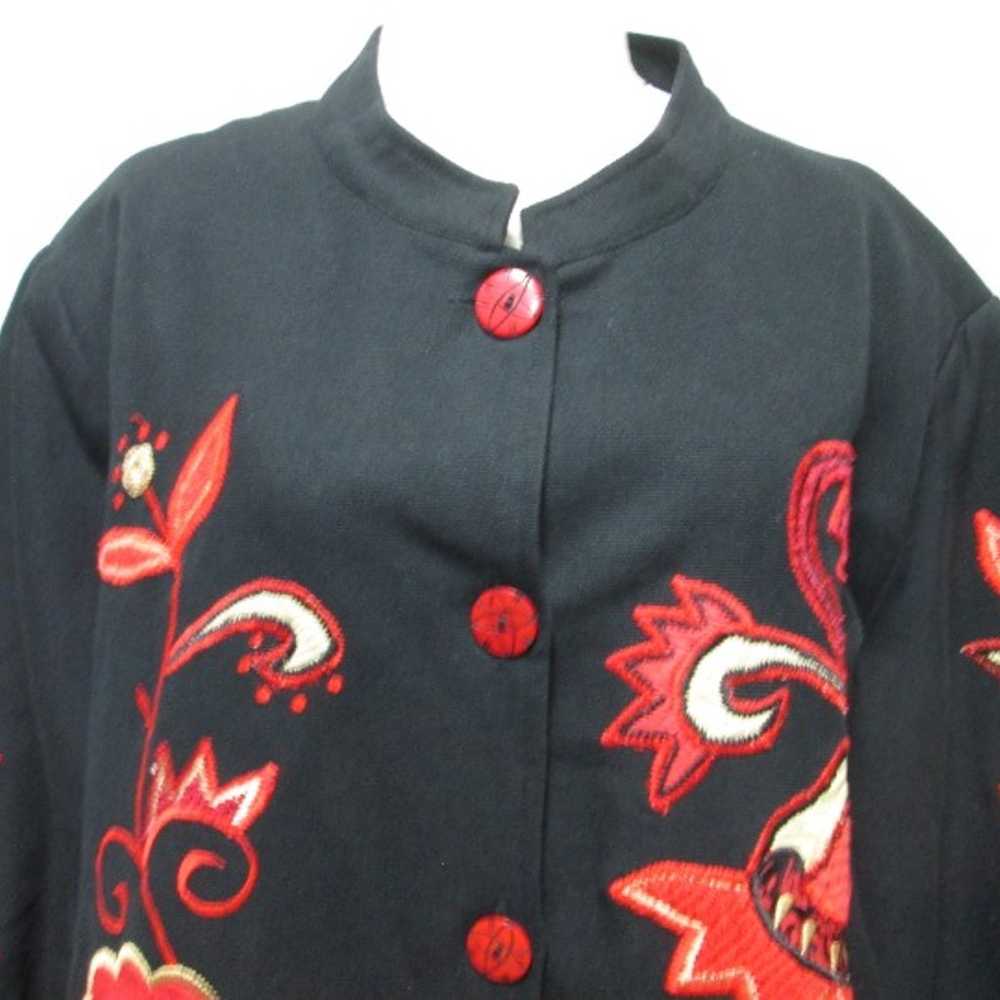 Indigo Moon embroidered twill button jacket cover… - image 4