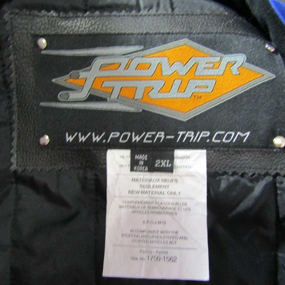 Power Trip Motorcycle Jacket Women 2XL Cobalt Arm… - image 5