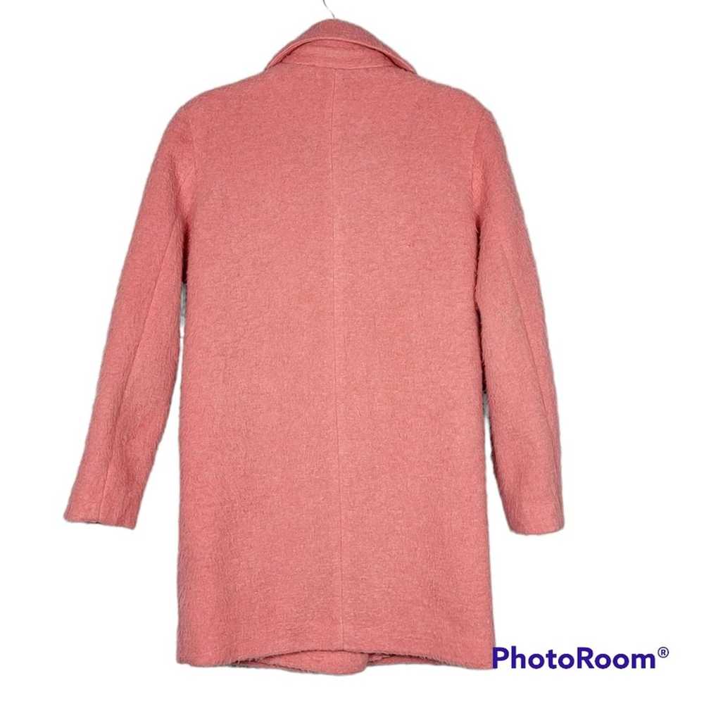 Asos Pink Brushed Longline Coat SZ 0 - image 5