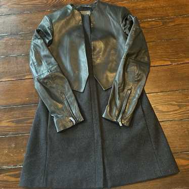 Vera wang leather and wool jacket - image 1