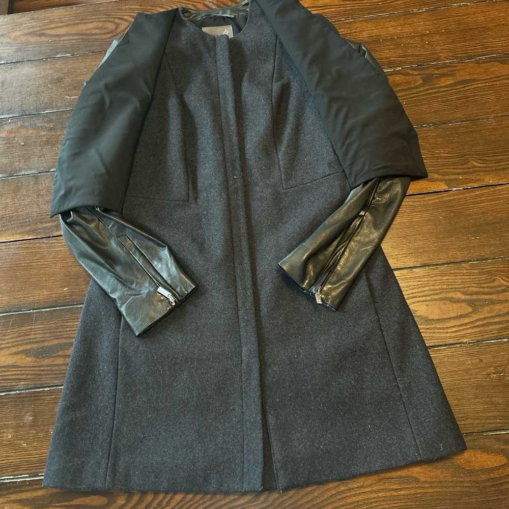 Vera wang leather and wool jacket - image 2