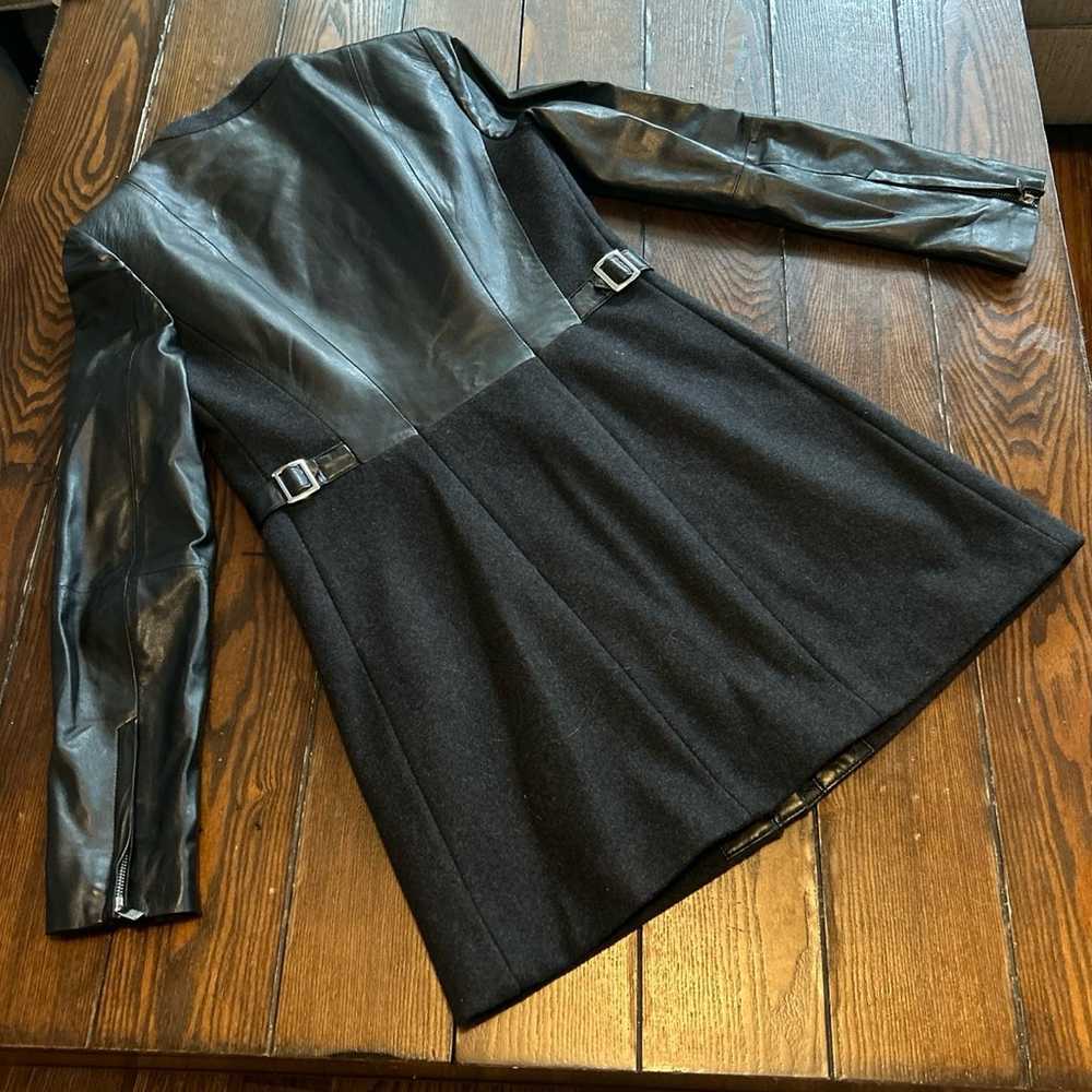 Vera wang leather and wool jacket - image 3
