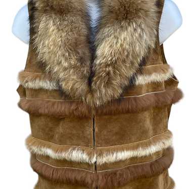 Cache’ Fur Vest and Suede vest