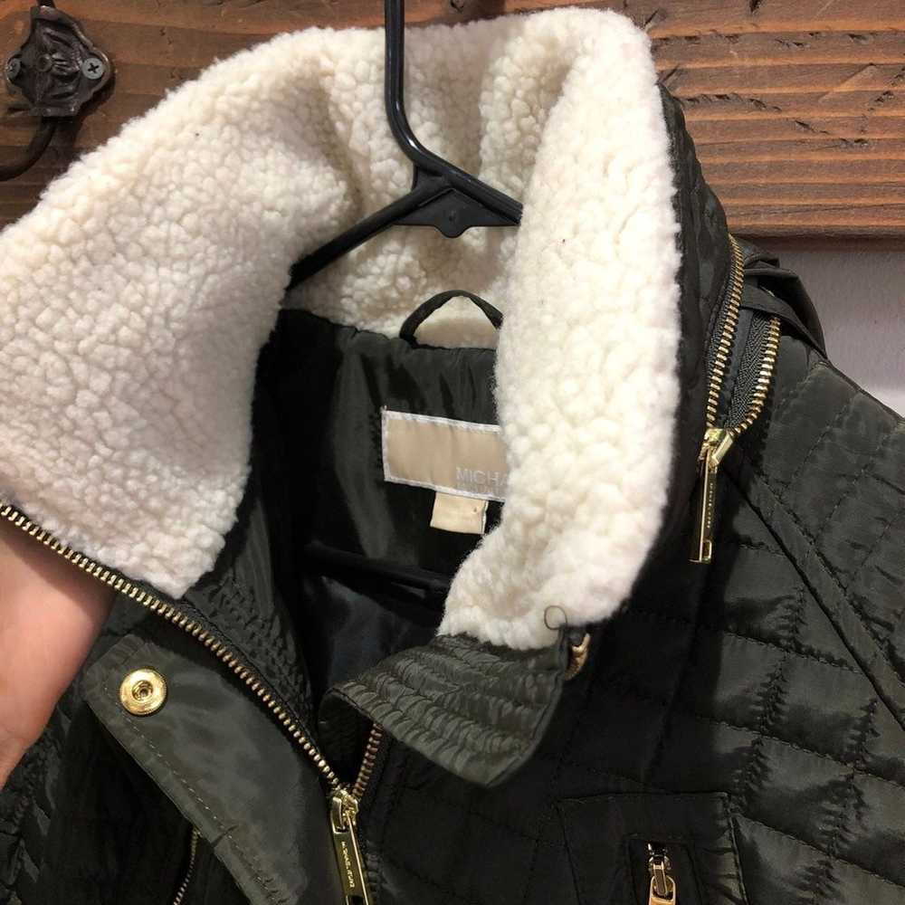 Michael kors quilted shearling jacket black like … - image 7