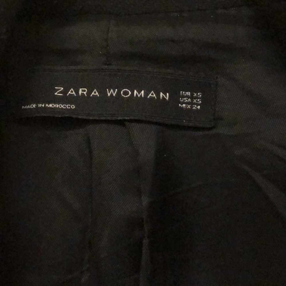 Zara black cocoon winter coat XS - image 3