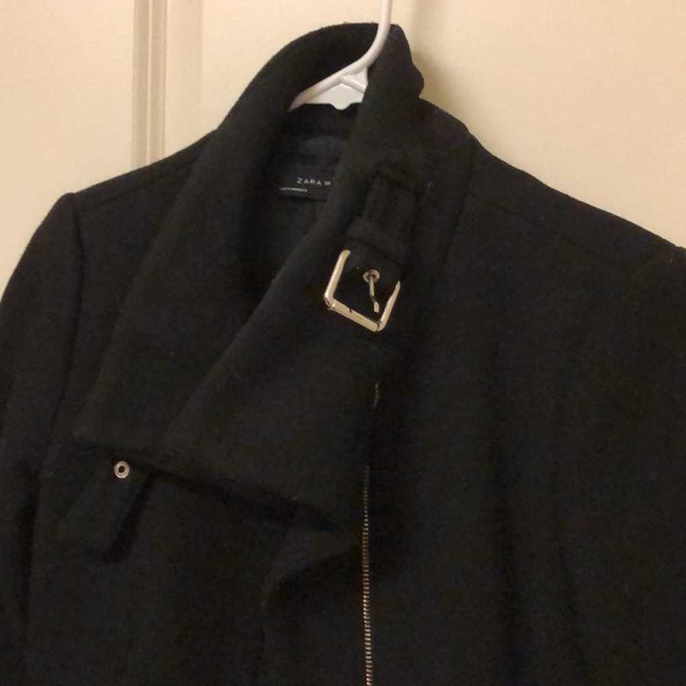 Zara black cocoon winter coat XS - image 4