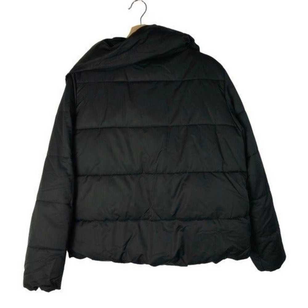 MNG Mango Place Asymmetrical Black Puffer Jacket … - image 2