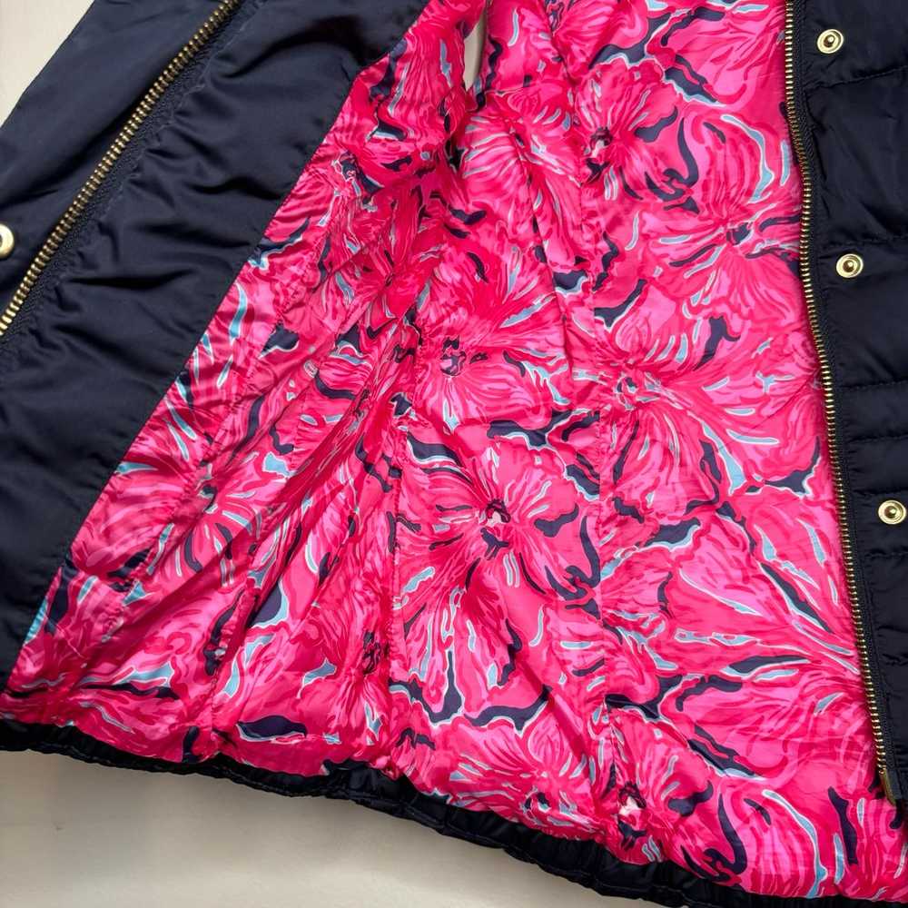 Lilly Pulitzer Isabelle Navy Down Vest XS - image 10