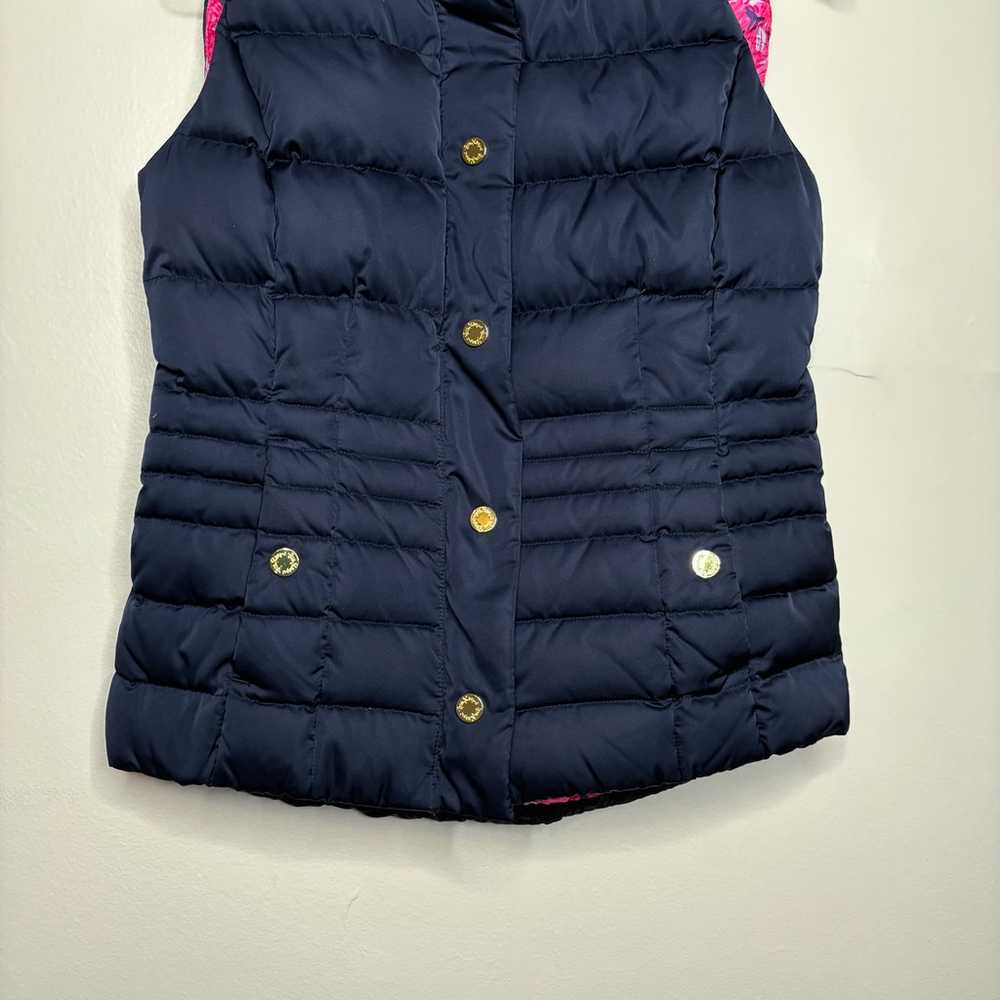 Lilly Pulitzer Isabelle Navy Down Vest XS - image 4