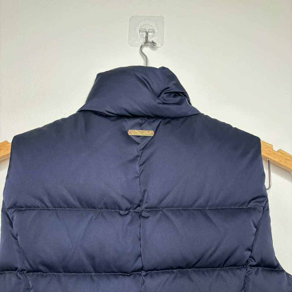 Lilly Pulitzer Isabelle Navy Down Vest XS - image 8