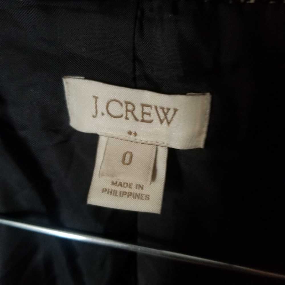J Crew wool boucle tweed pea over coat jacket bla… - image 4