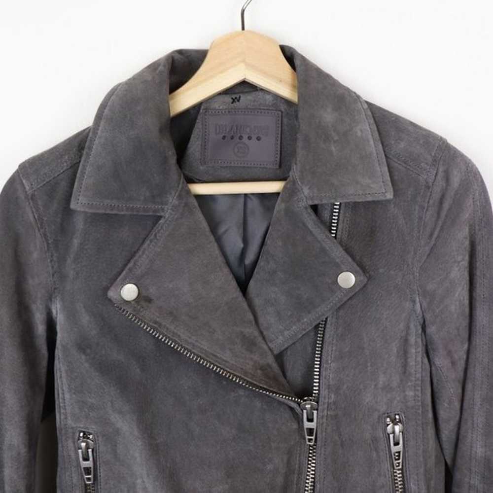 Blank NYC Grey Suede Leather Moto Jacket Zip Asym… - image 6