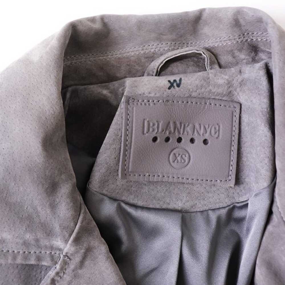 Blank NYC Grey Suede Leather Moto Jacket Zip Asym… - image 7