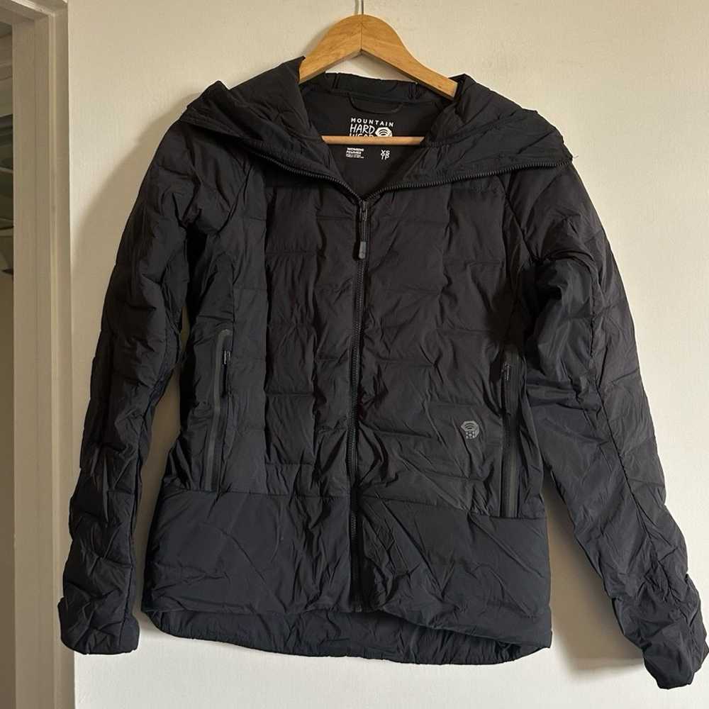 Mountain Hardwear Black/Dark Gray Down Winter Zip… - image 1