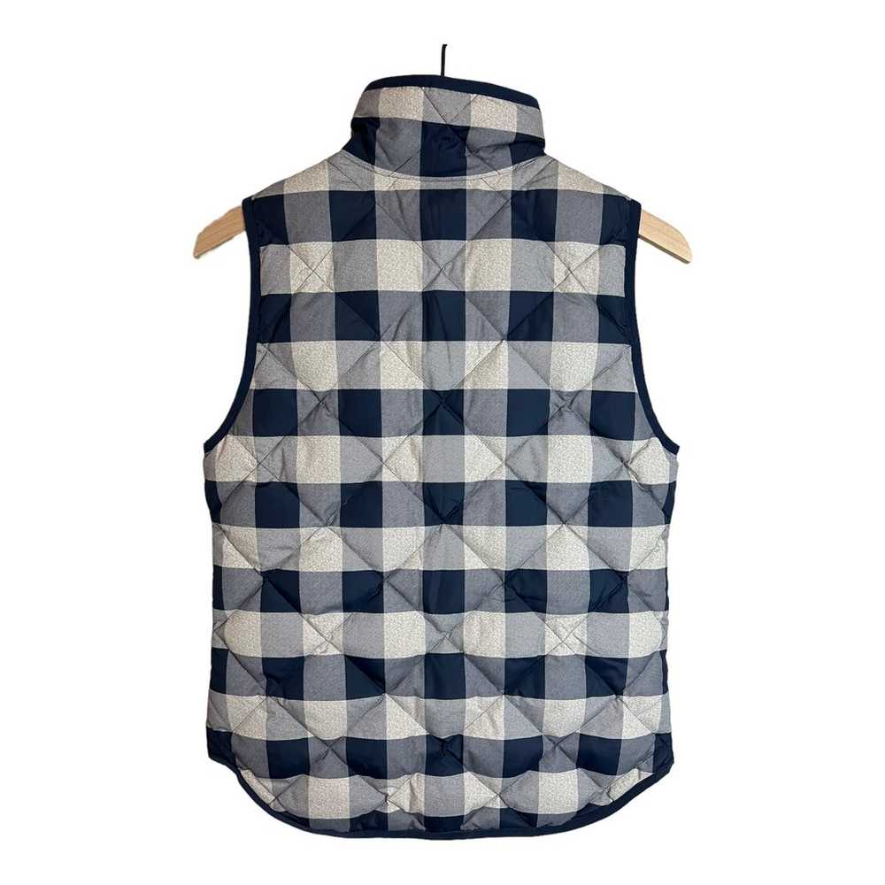 J. Crew Excursion Quilted Navy Checkered Vest - image 4