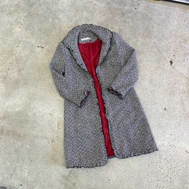 Vintage longline tweed coat