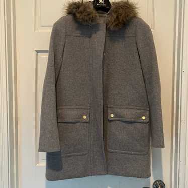 Jcrew wool coat with hood