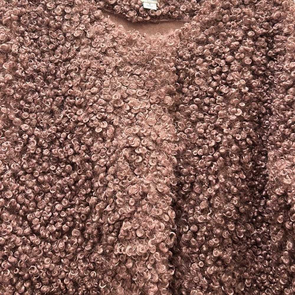 Sundance Catalog Boucle Mauve Curly Coat Size Sma… - image 2