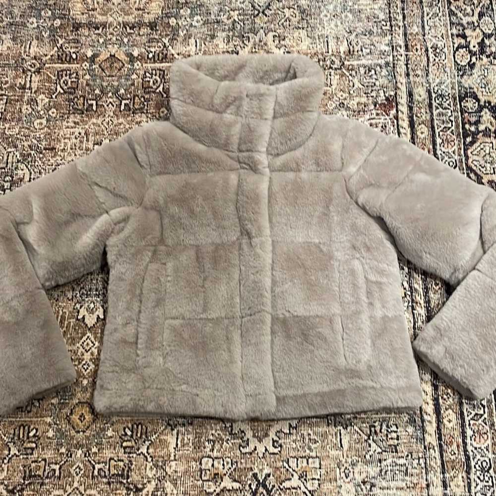 Abercrombie & Fitch Grey Mini Puffer Coat - image 2