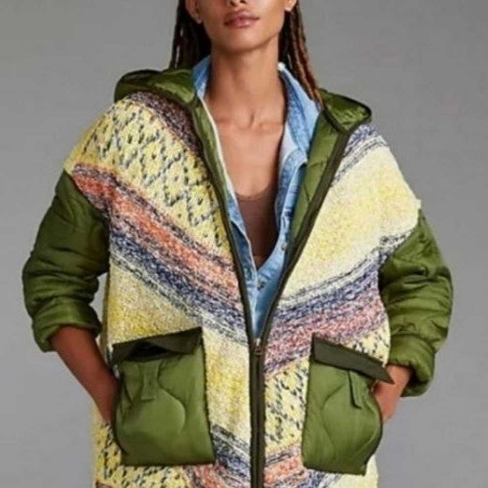 Anthropologie by pilcro knit quilted jacket size … - image 1