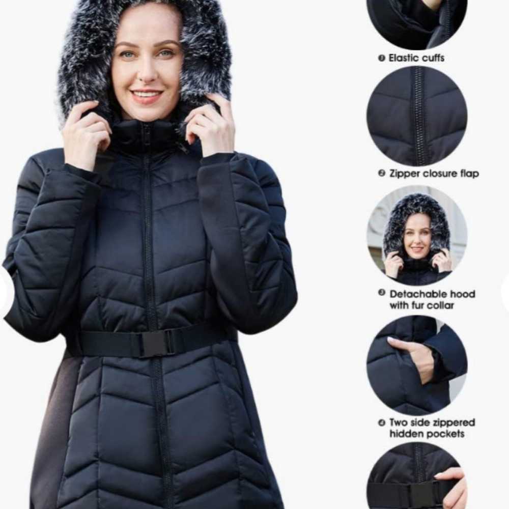 RIJING Women's Winter Coat Thicken Warm Puffer Ja… - image 4