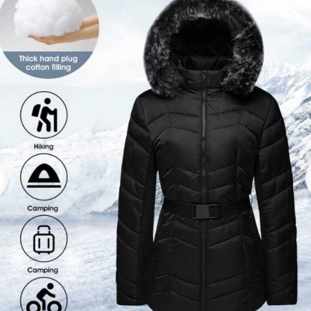 RIJING Women's Winter Coat Thicken Warm Puffer Ja… - image 5